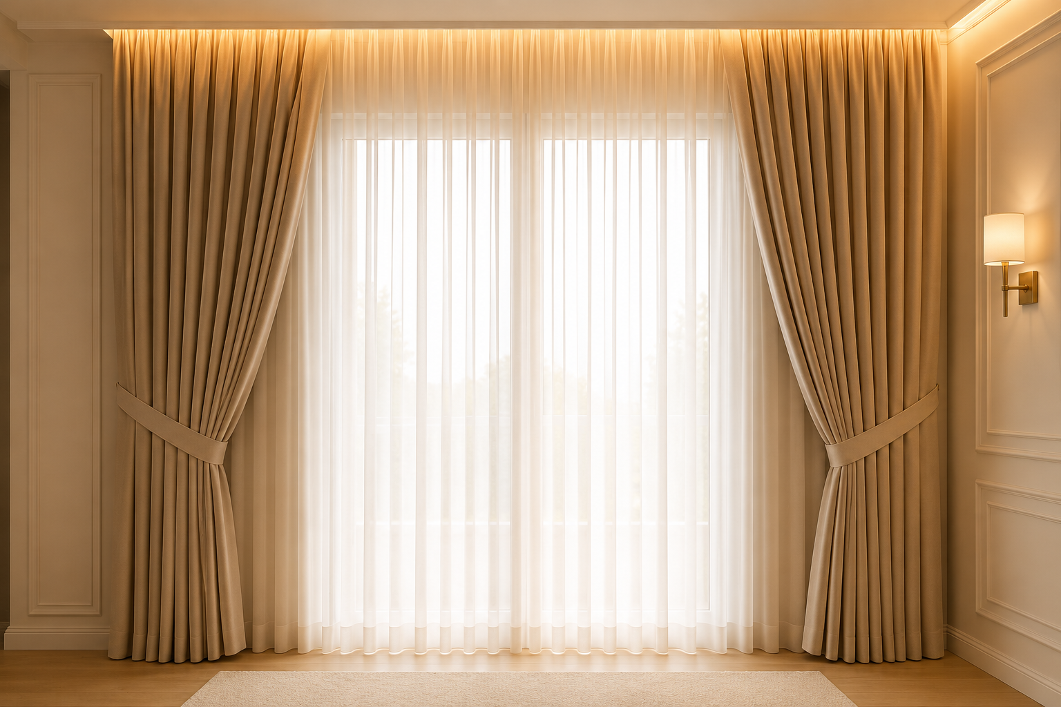 Cortina sob medida em ambiente elegante